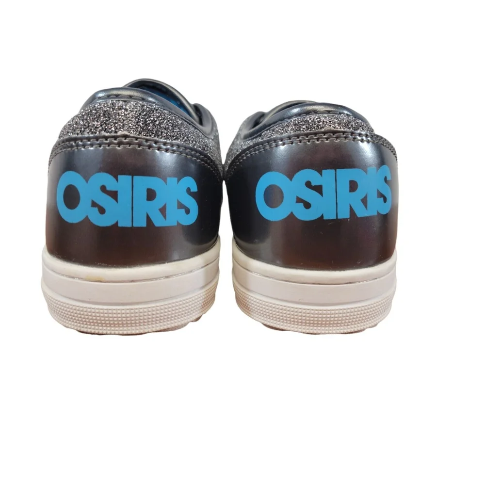 Osiris Lona Girls Athletic Glitter Silver Sneaker‎ Shoes Size 4